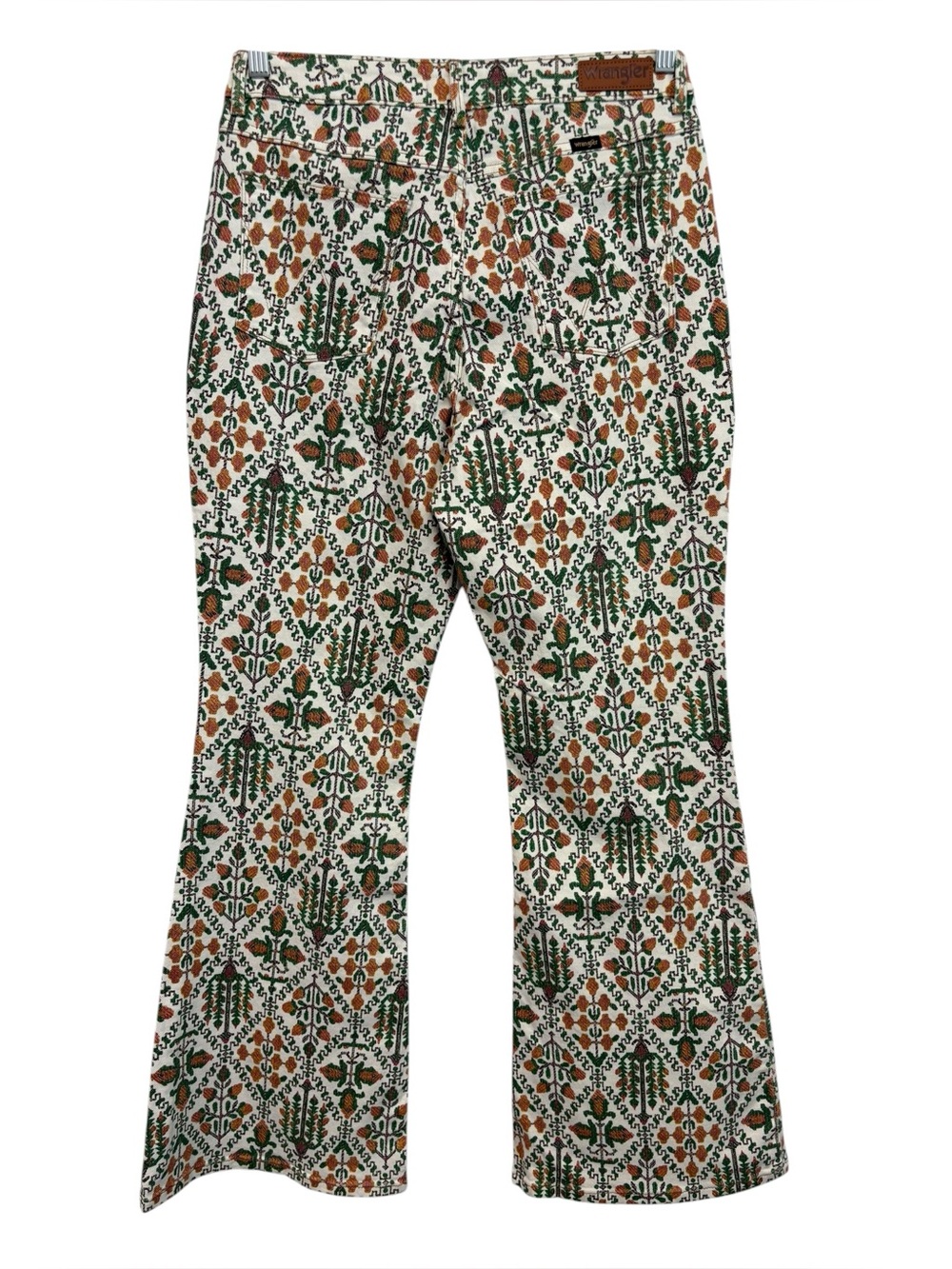 New Wrangler High Rise Fierce Flare Jeans in Green Vintage Garden Size 12/31 - Picture 7 of 11